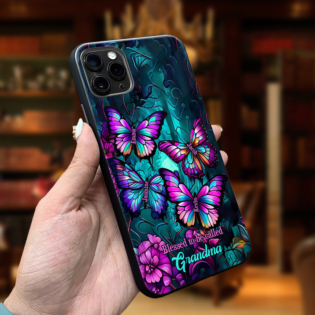 Grandma's Butterflies - Personalized Grandma Phone Case