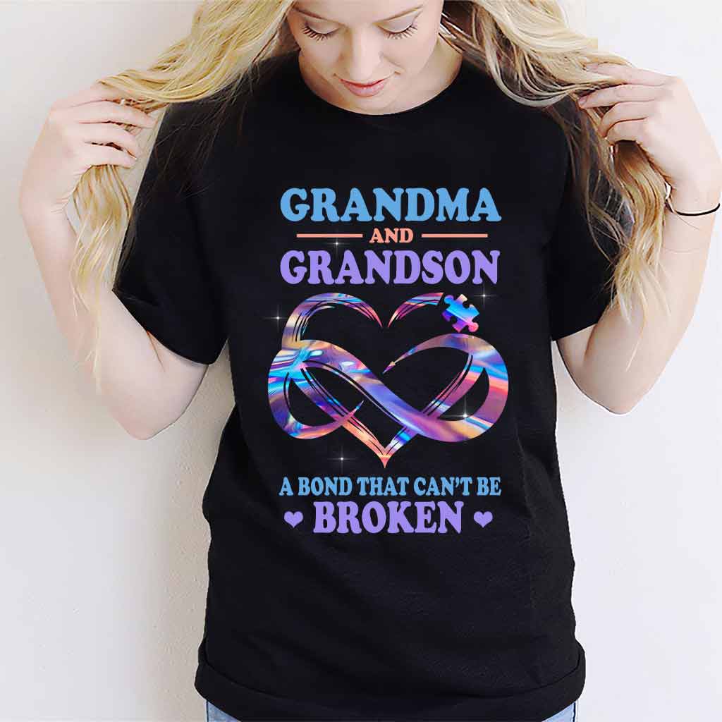 Grandma & Grandson - Autism Awareness Personalized T-shirt And Hoodie