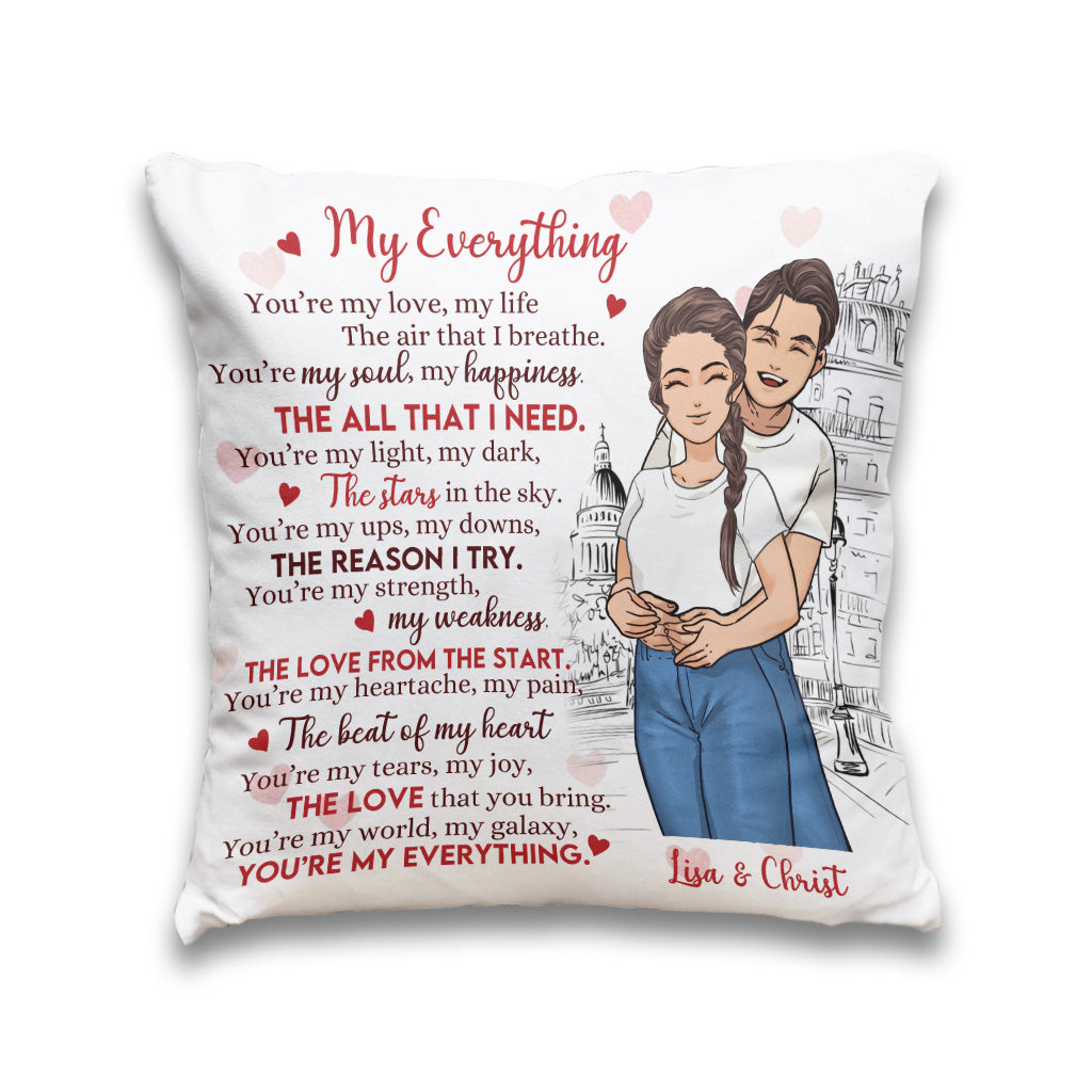 My Everything - Personalized Couple Throw Pillow