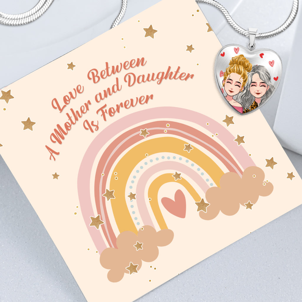 Love Is Forever - Personalized Mother's Day Mother Heart Pendant Necklace