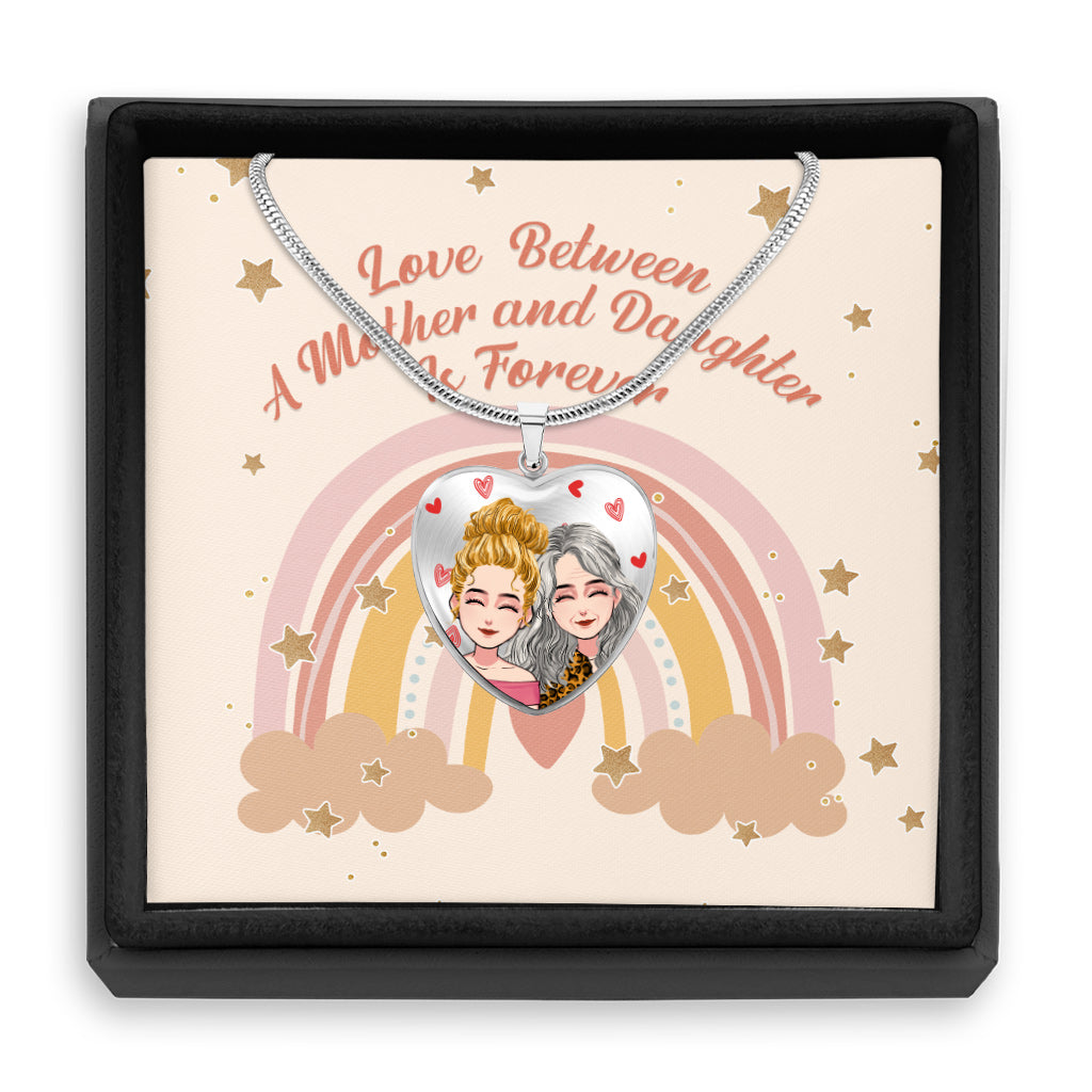 Love Is Forever - Personalized Mother's Day Mother Heart Pendant Necklace