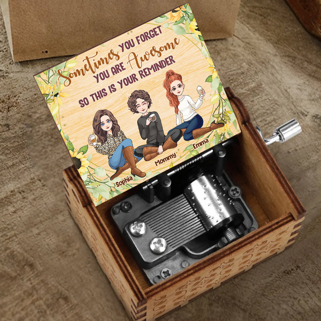 Sometimes You Forget - Personalized Mother's Day Mother Hand Crank Music Box