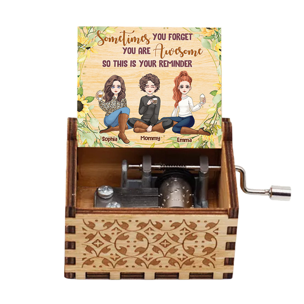 Sometimes You Forget - Personalized Mother's Day Mother Hand Crank Music Box