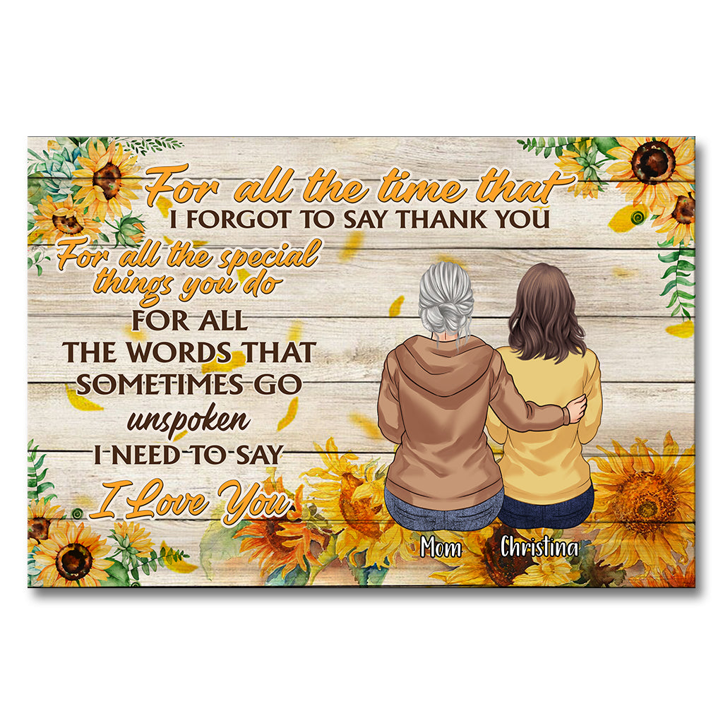 For All The Time - Personalized Mother's Day Mother Canvas And Poster