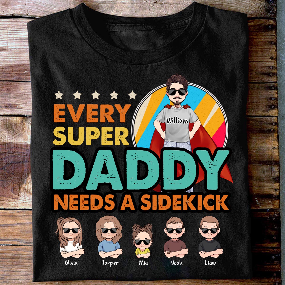 Super Dad Super Hero - Gift for dad, grandpa, uncle, brother - Personalized T-shirt And Hoodie