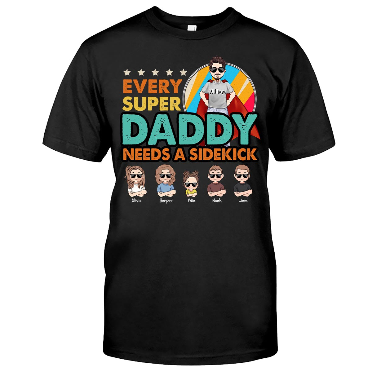 Super Dad Super Hero - Gift for dad, grandpa, uncle, brother - Personalized T-shirt And Hoodie