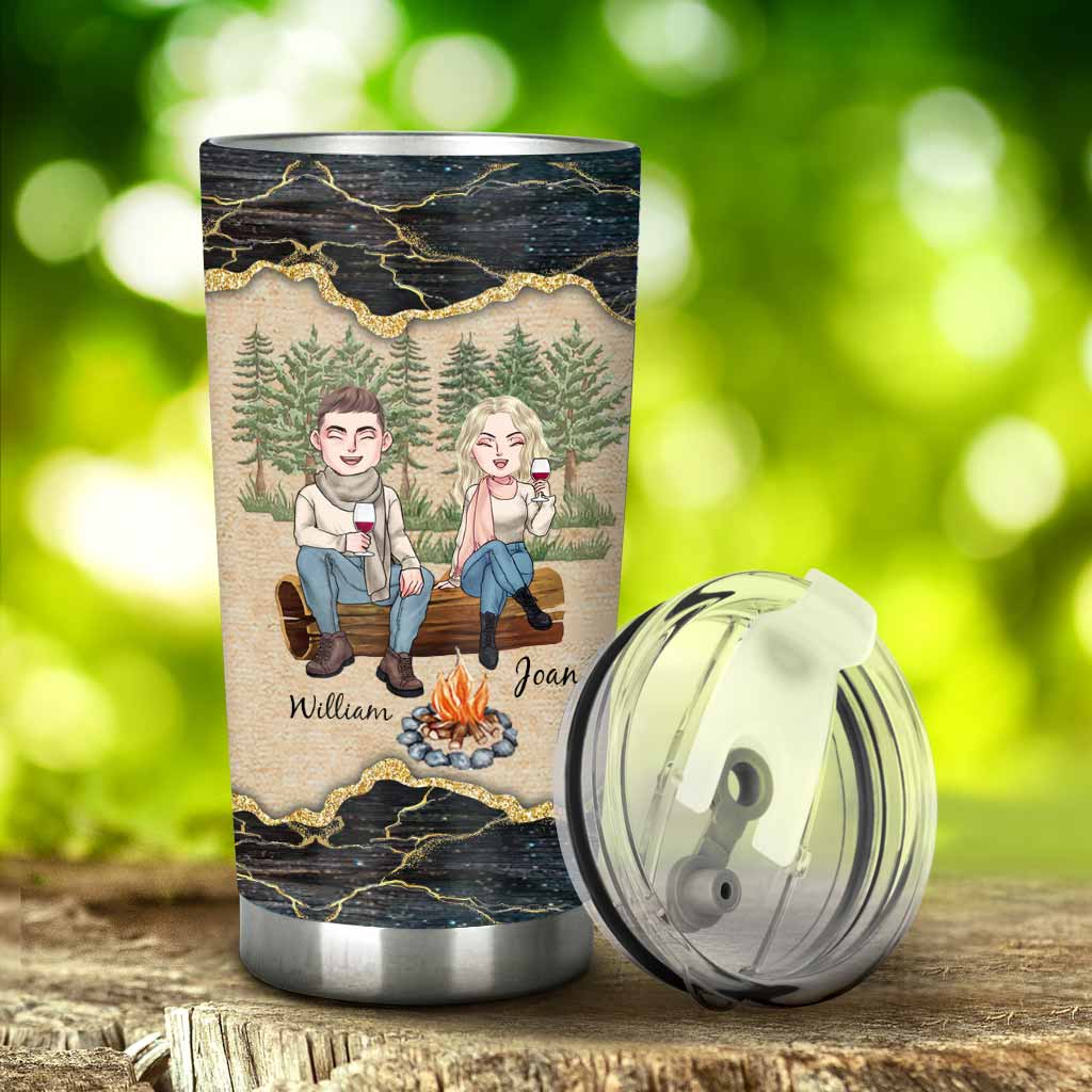 You Me And The Campfire - Personalized Couple Camping Tumbler