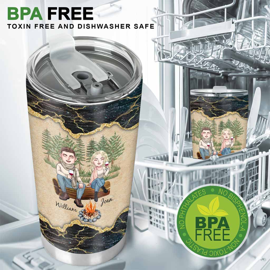 You Me And The Campfire - Personalized Couple Camping Tumbler