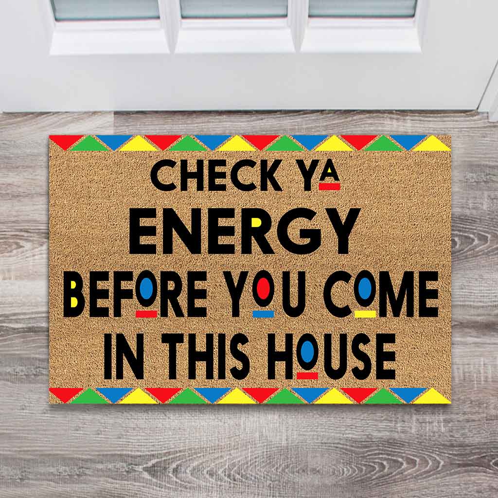 Check Ya Energy - African American Doormat 062021