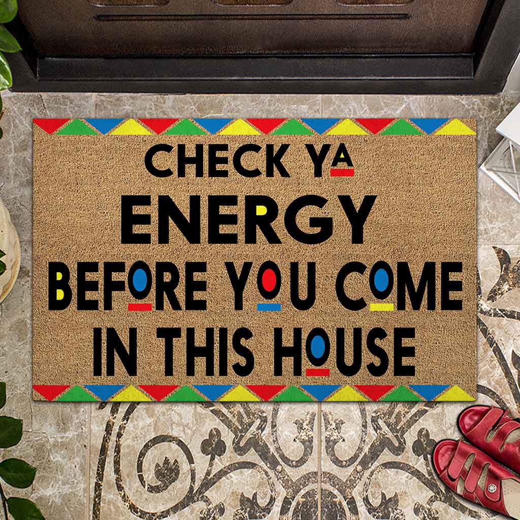 Check Ya Energy - African American Doormat 062021