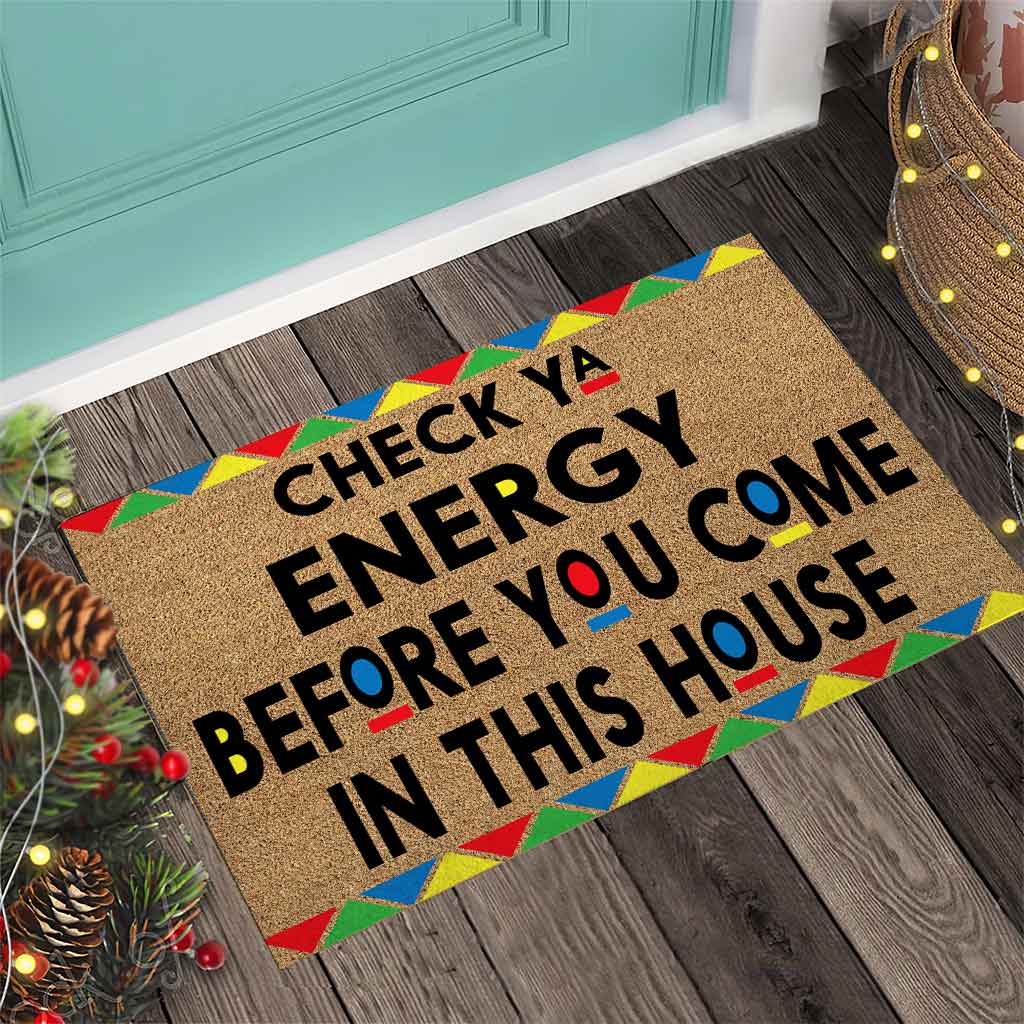 Check Ya Energy - African American Doormat 062021