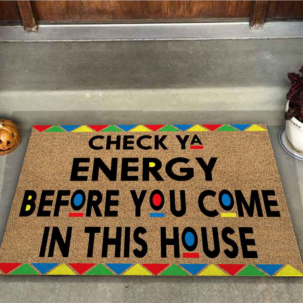 Check Ya Energy - African American Doormat 062021