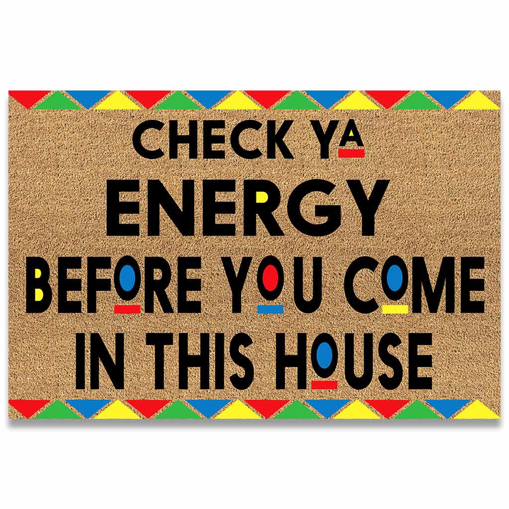 Check Ya Energy - African American Doormat 062021
