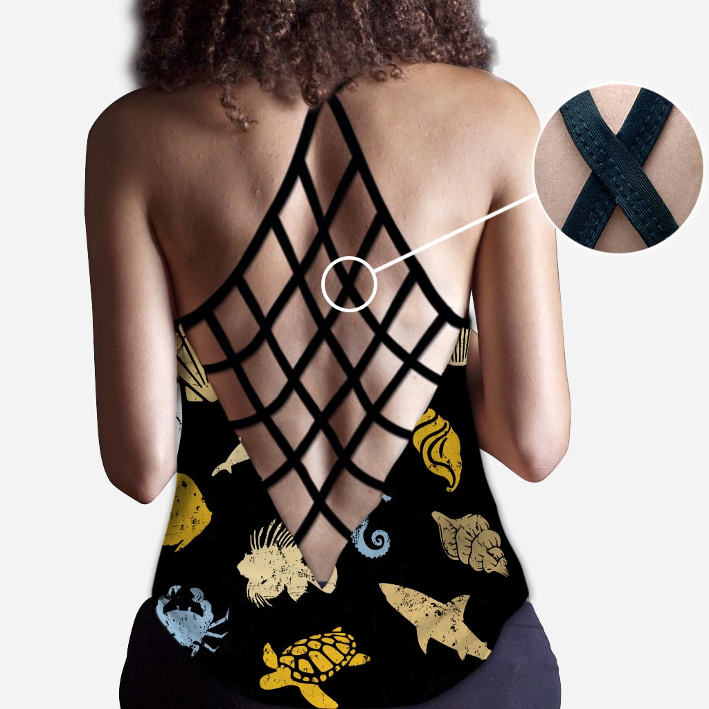 Sunrise Sunburn - Sea Lover Cross Tank Top
