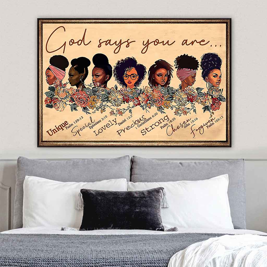 God Says You Are - African American Poster 062021
