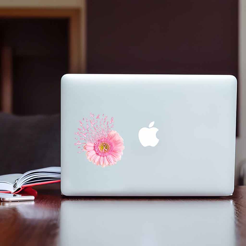 Pink Daisy - Breast Cancer Awareness Decal Full 072021