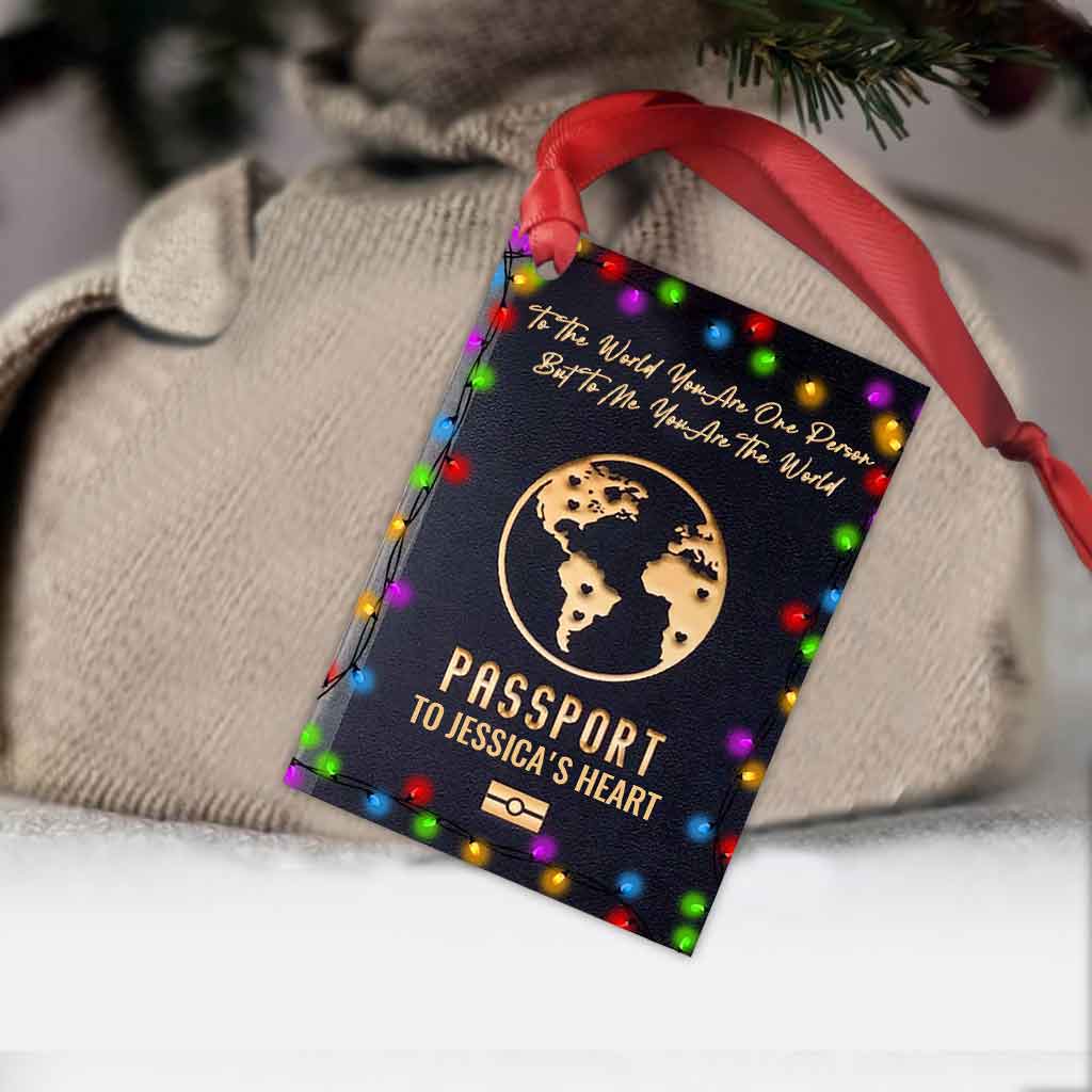 To The World You Are One Person - Personalized Christmas Couple Ornament (Printed On Both Sides)