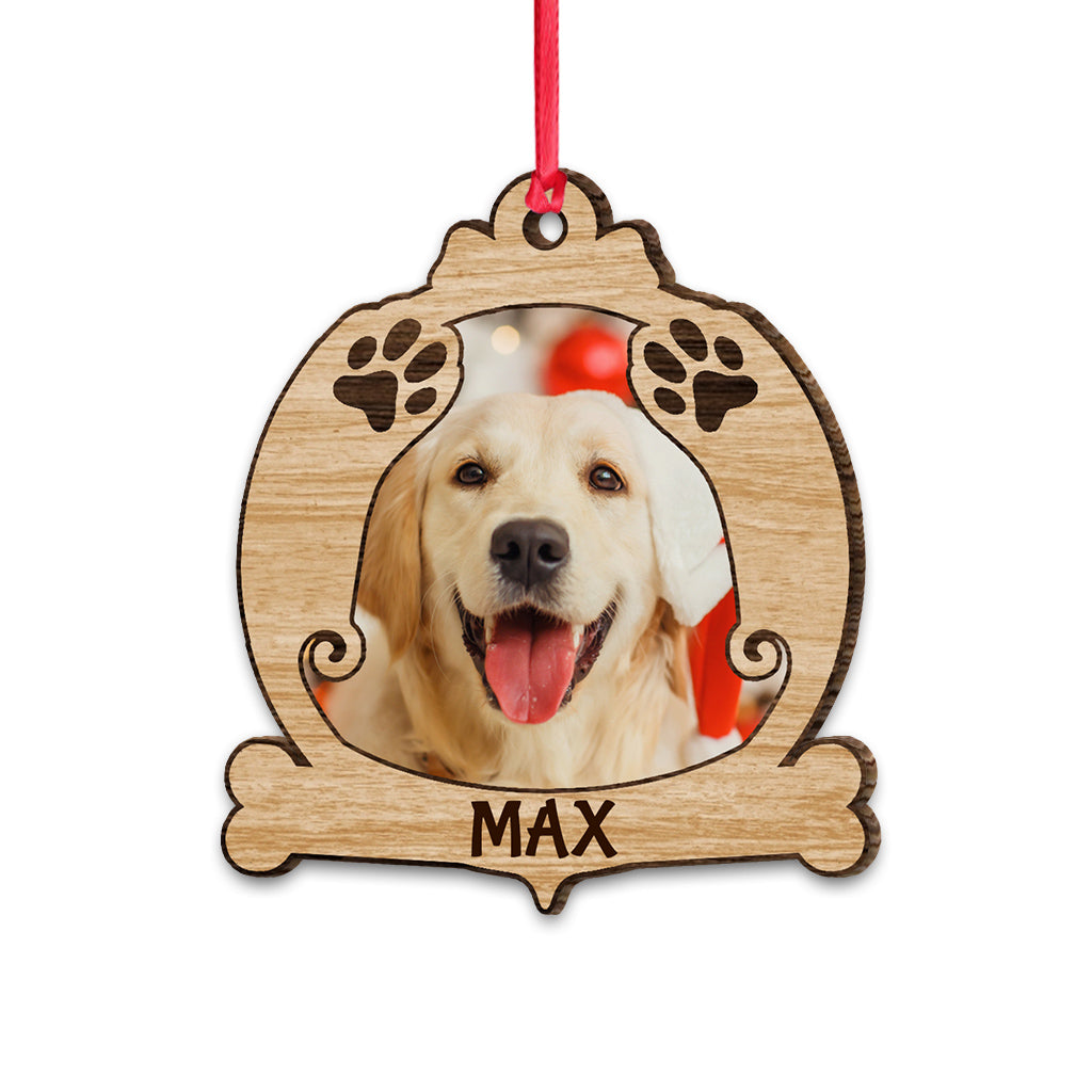 Adorables pattes de chat et de chien - Ornement de Noël personnalisé (Impression recto verso)
