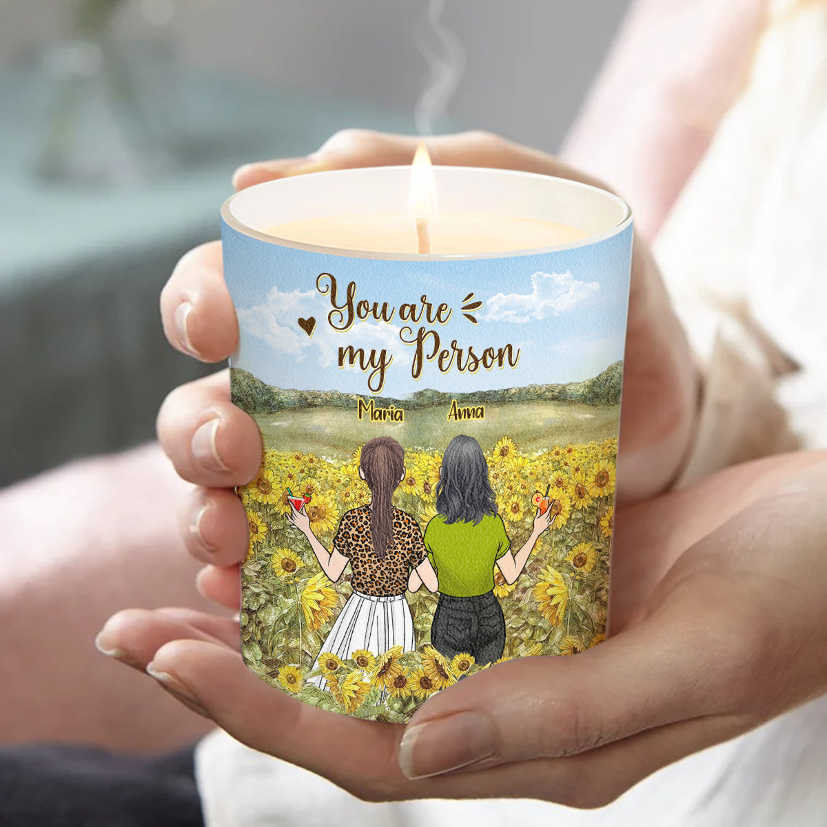 You Are My Person - Personalized Bestie Candle With Wooden Lid