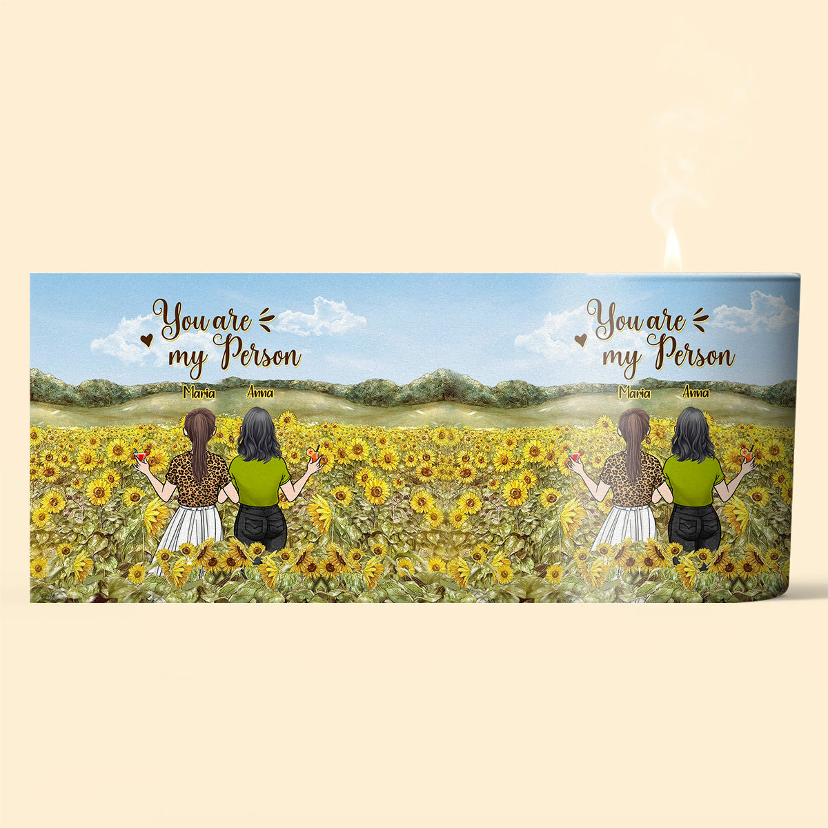 You Are My Person - Personalized Bestie Candle With Wooden Lid