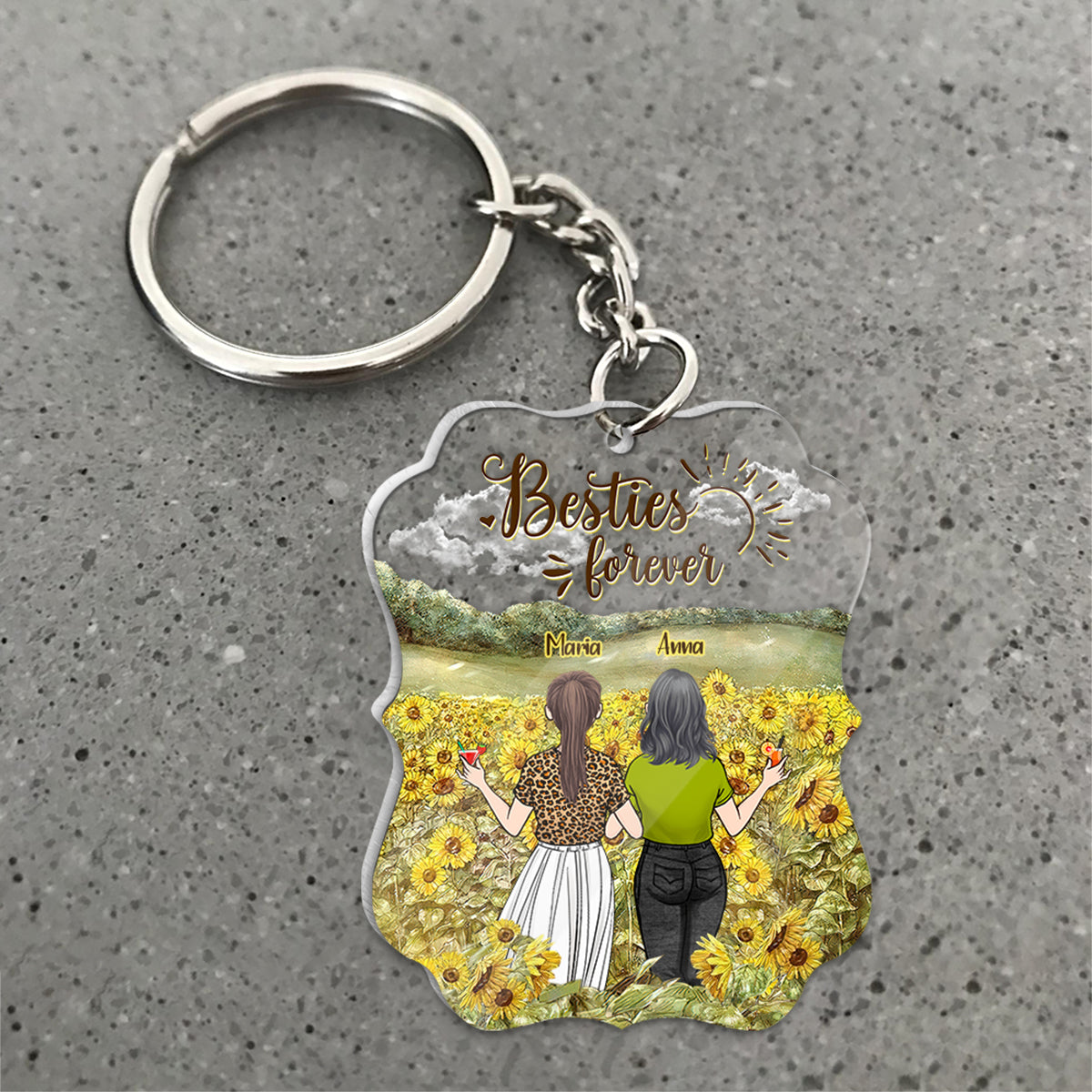 Bestie Forever - Bestie gift for sister - Personalized Keychain