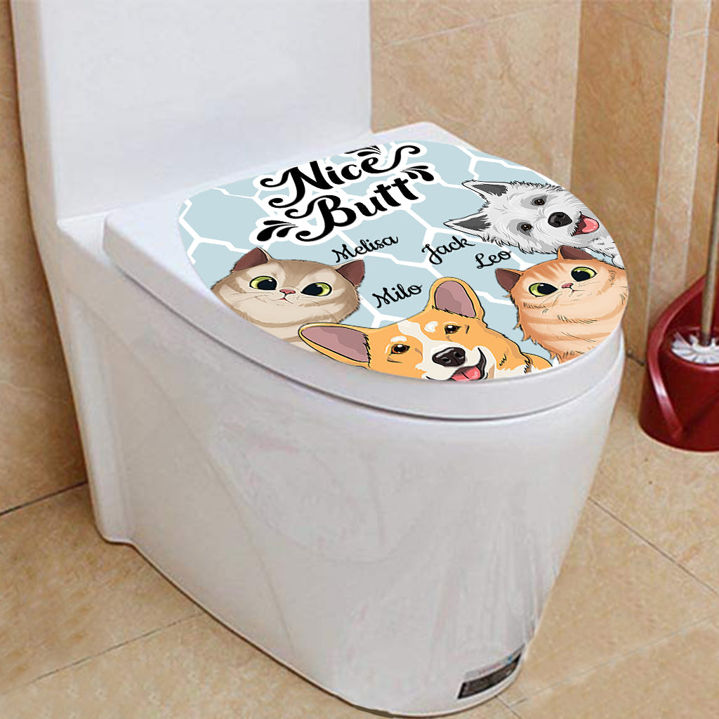 Nice butt Shower - Personalized Dog Bathroom Curtain & Mats Set