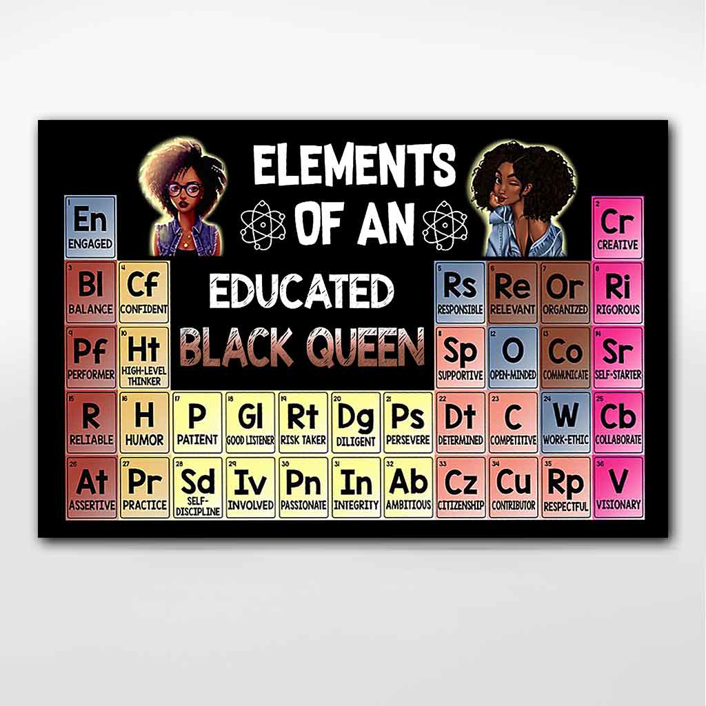 Elements Of An Educated Black Queen - African American Poster 062021