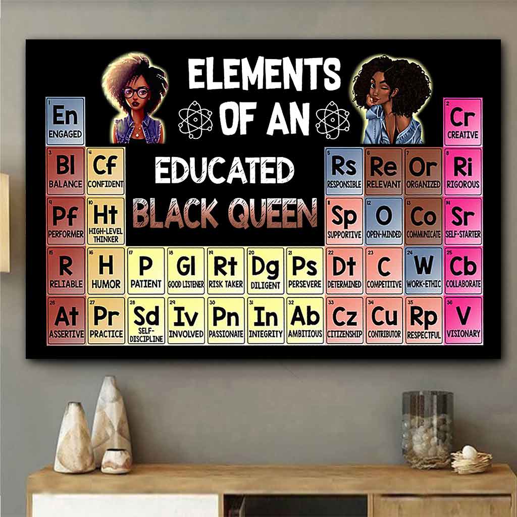 Elements Of An Educated Black Queen - African American Poster 062021