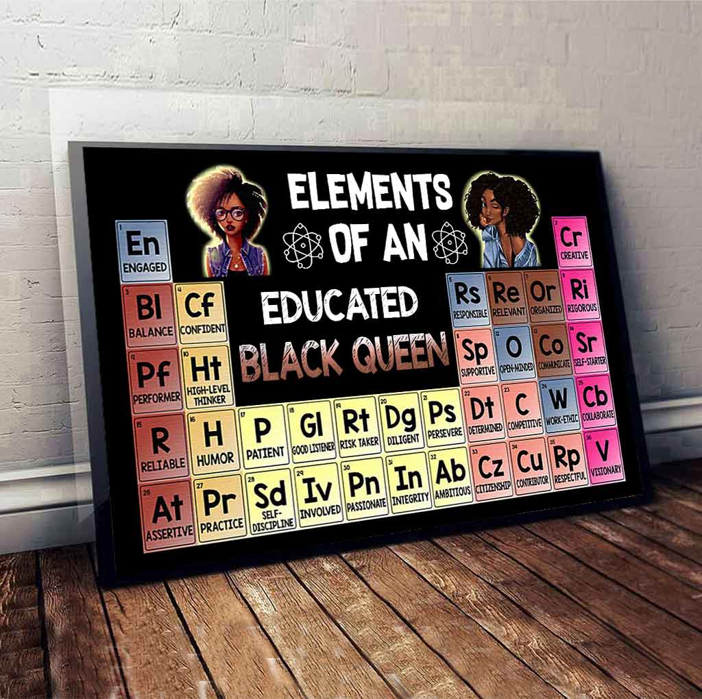 Elements Of An Educated Black Queen - African American Poster 062021