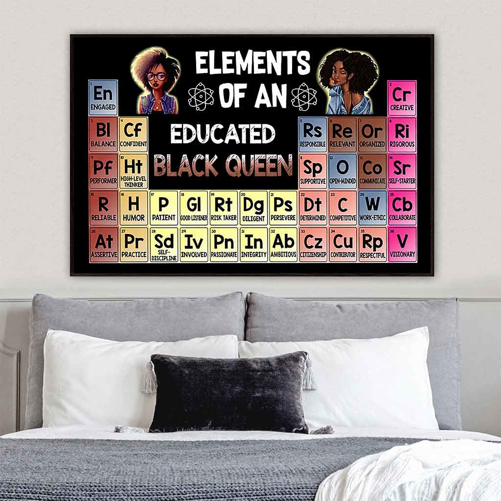 Elements Of An Educated Black Queen - African American Poster 062021
