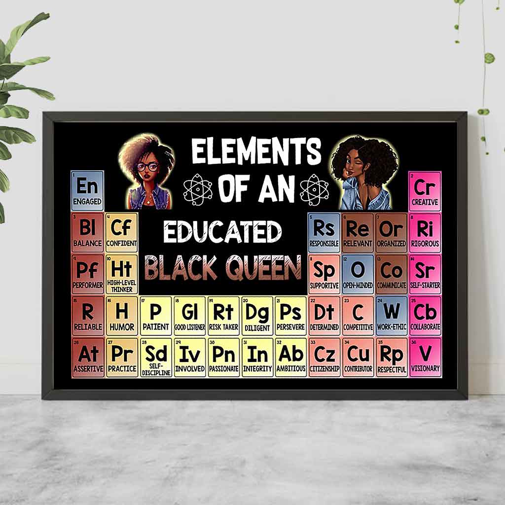 Elements Of An Educated Black Queen - African American Poster 062021