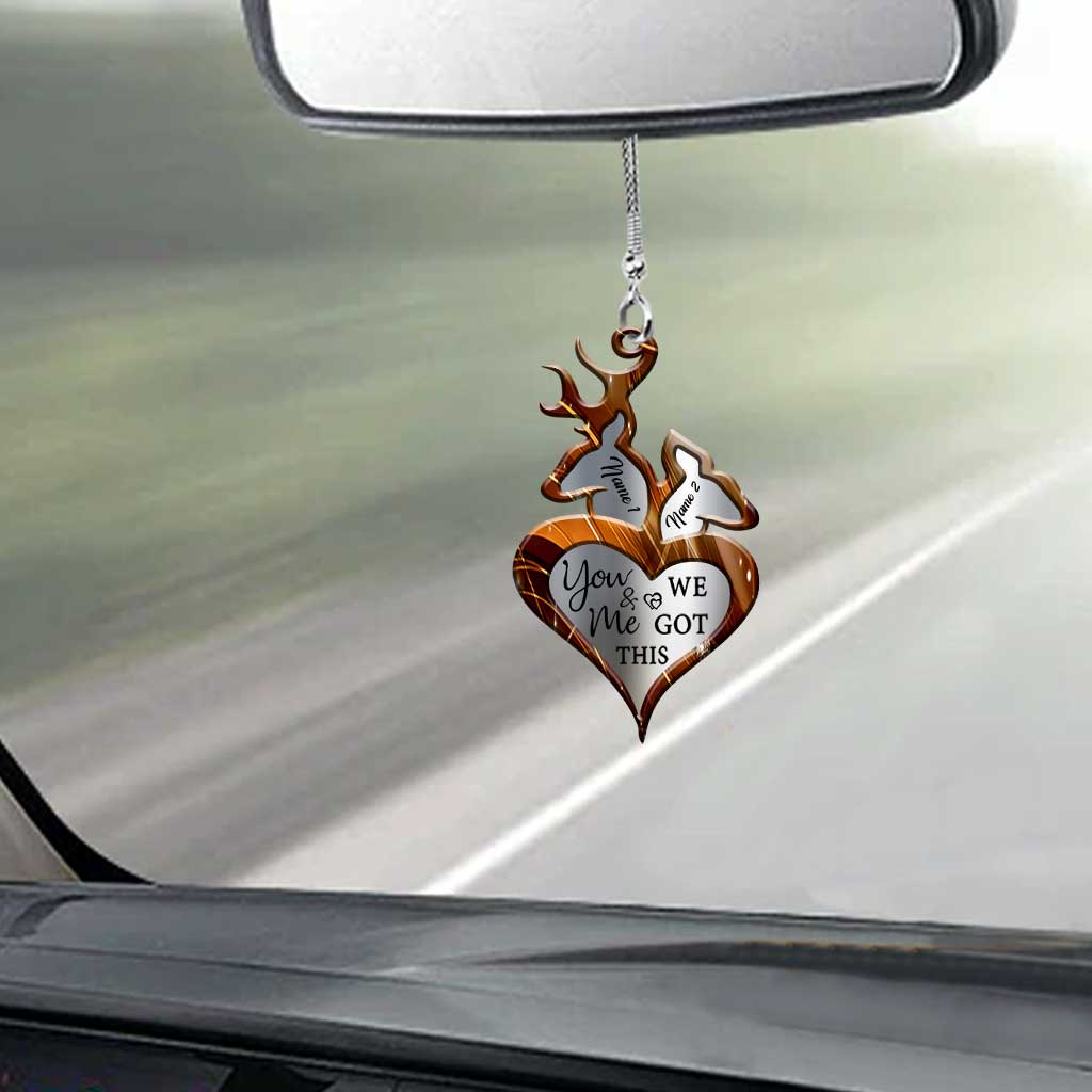 You And Me We Got This - Personalized Hunting Transparent Car Ornament