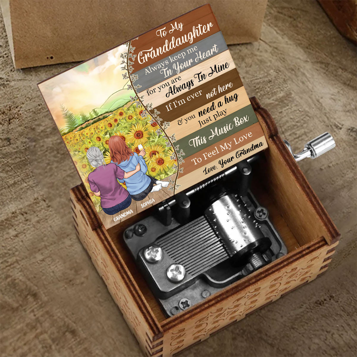 Someday When The Pages - Personalized Mother's Day Grandma Hand Crank Music Box