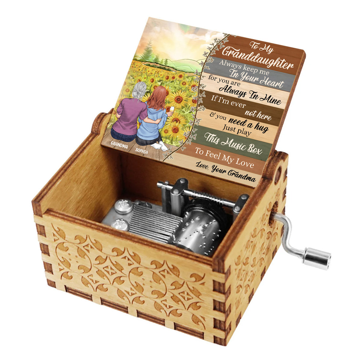 Someday When The Pages - Personalized Mother's Day Grandma Hand Crank Music Box