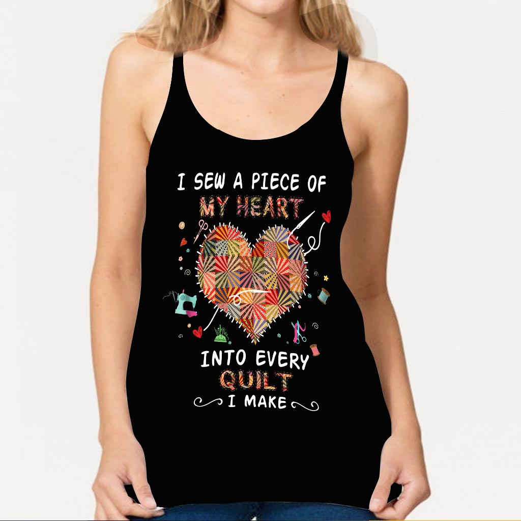 I Sew A Piece Of My Heart - Quilting Cross Tank Top