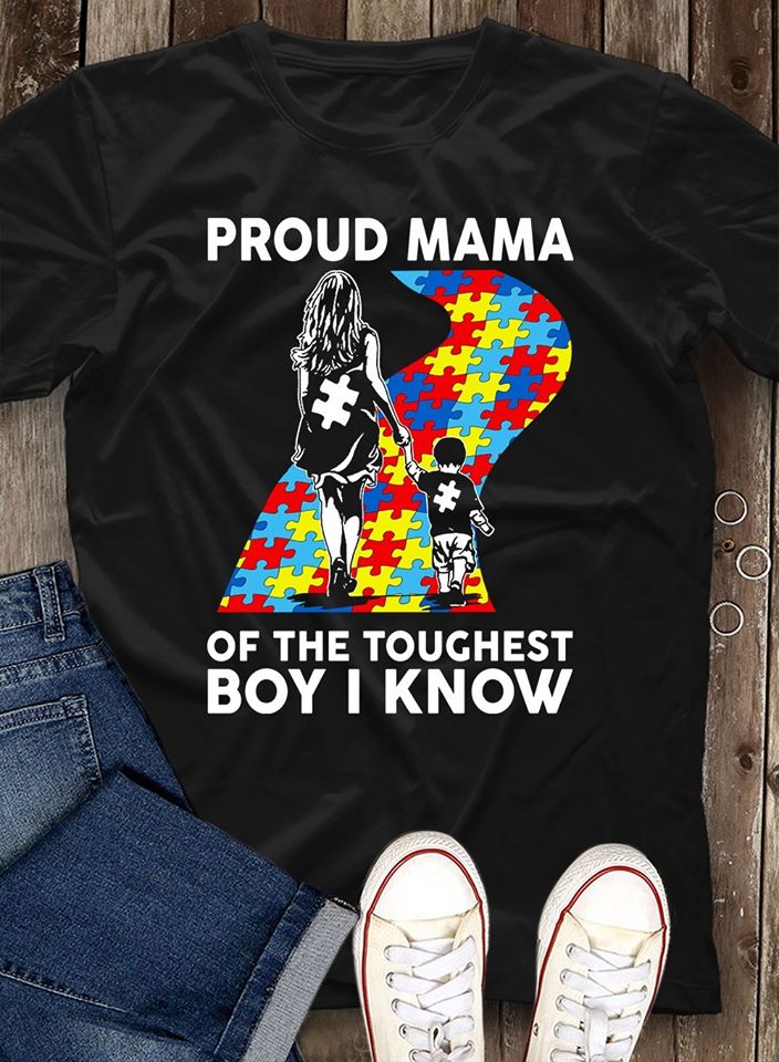 T-shirt et sweat à capuche « Maman fière » pour la sensibilisation à l’autisme 0523