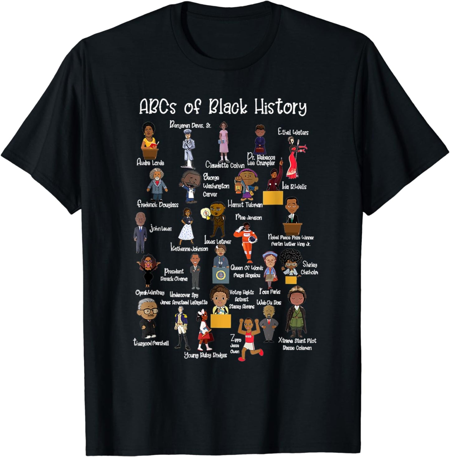 ABCs der schwarzen Geschichte – T-Shirt & Hoodie für Afroamerikaner 0224