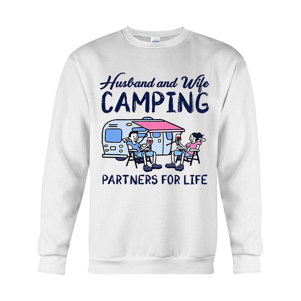 Husband And Wife Camping Partners For Life - Camping T-shirt and Hoodie 112021