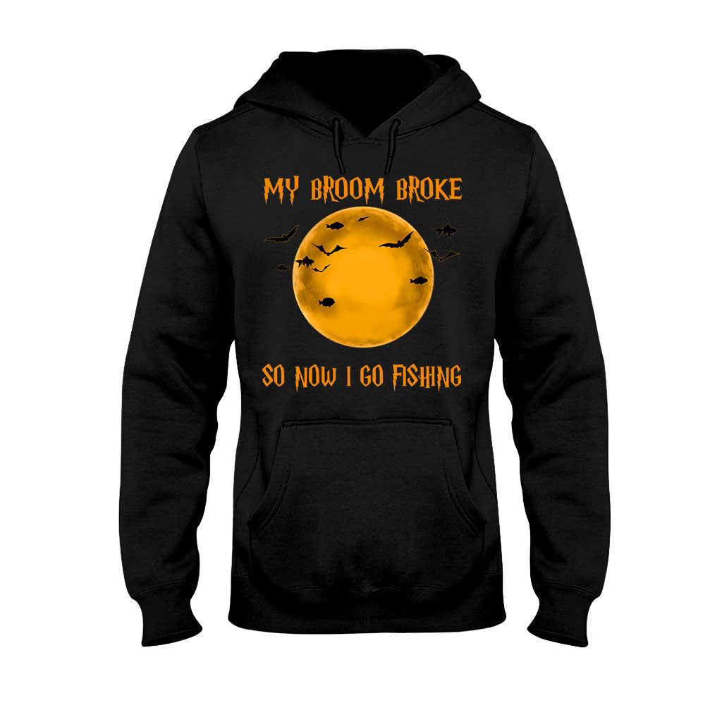 My Broom Broke I Go Fishing Personalized T-shirt And Hoodie