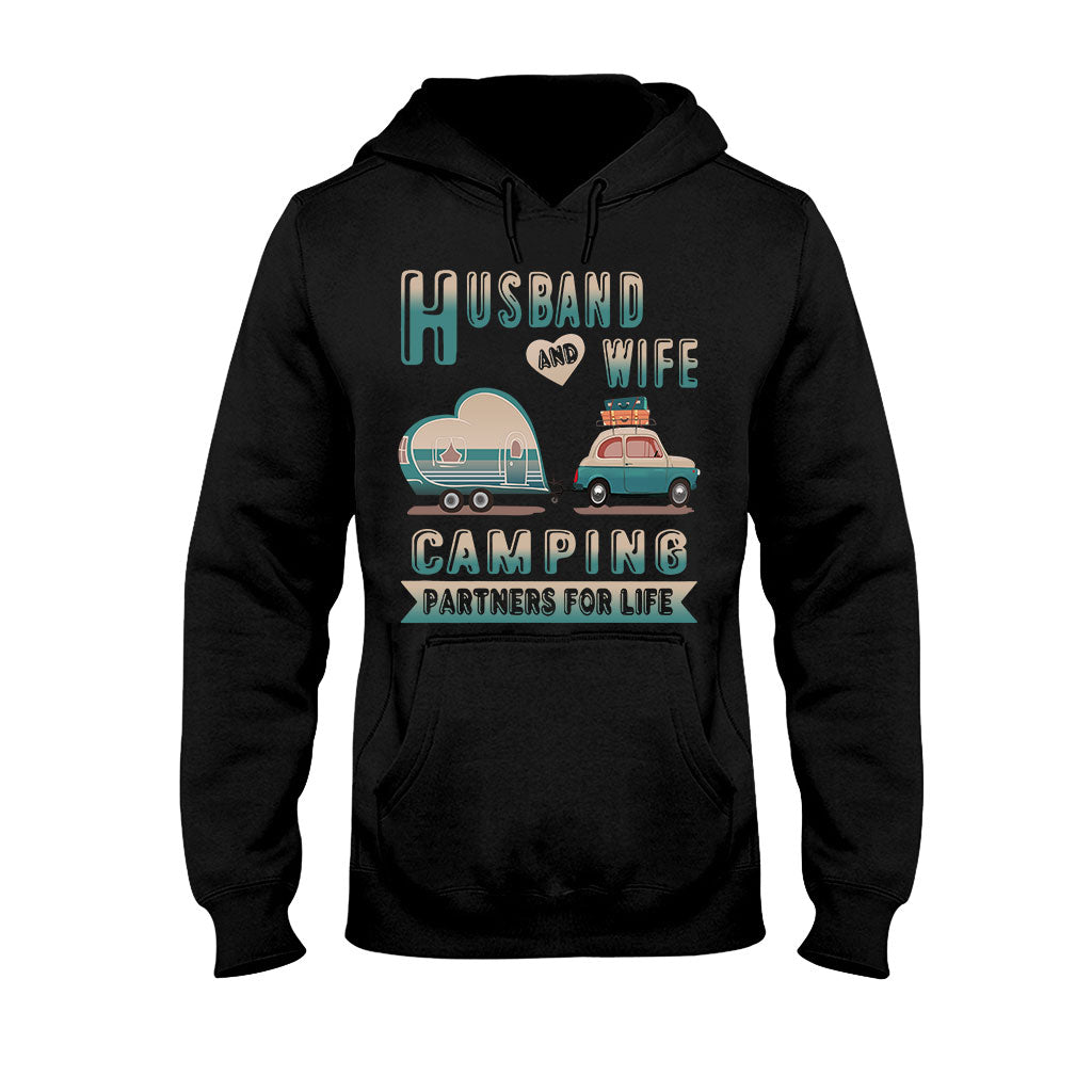 Husband And Wife Camping Partners - T-shirt and Hoodie 112021