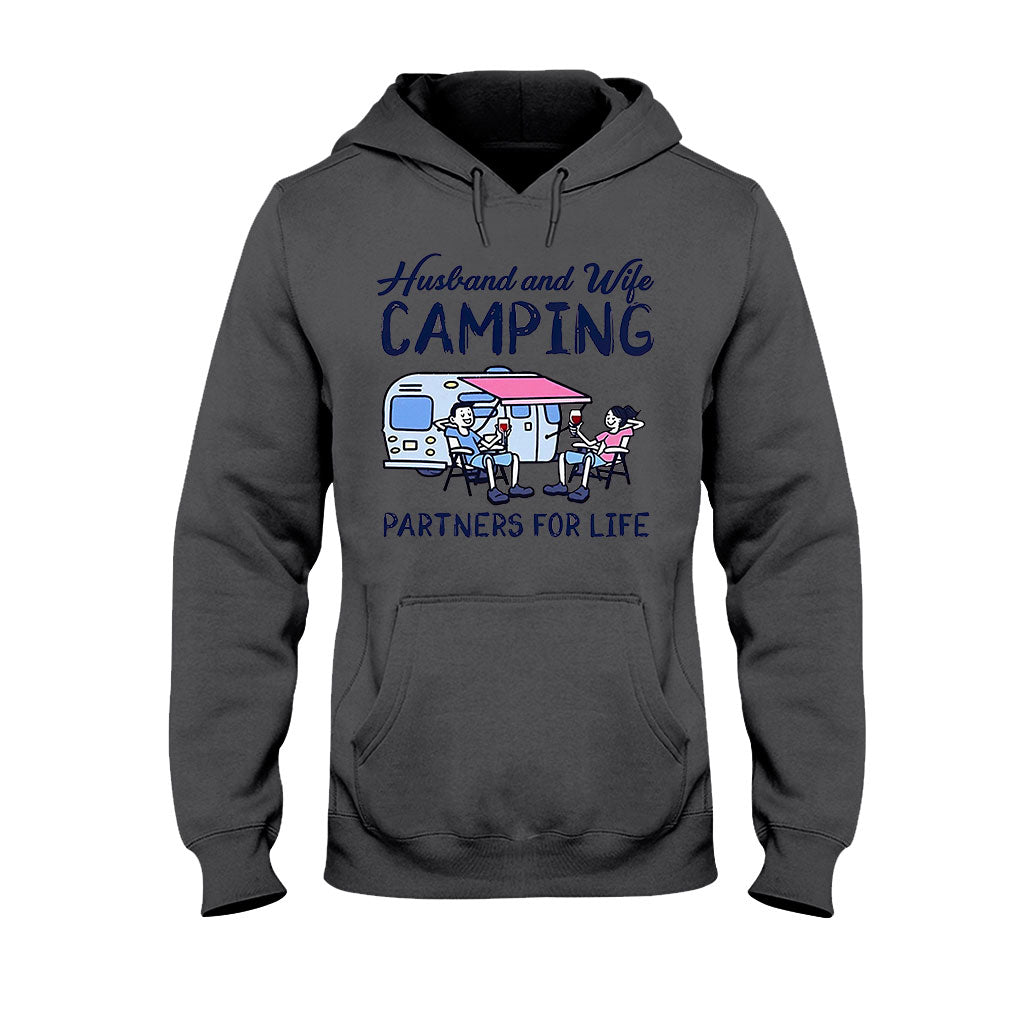 Husband And Wife Camping Partners For Life - Camping T-shirt and Hoodie 112021