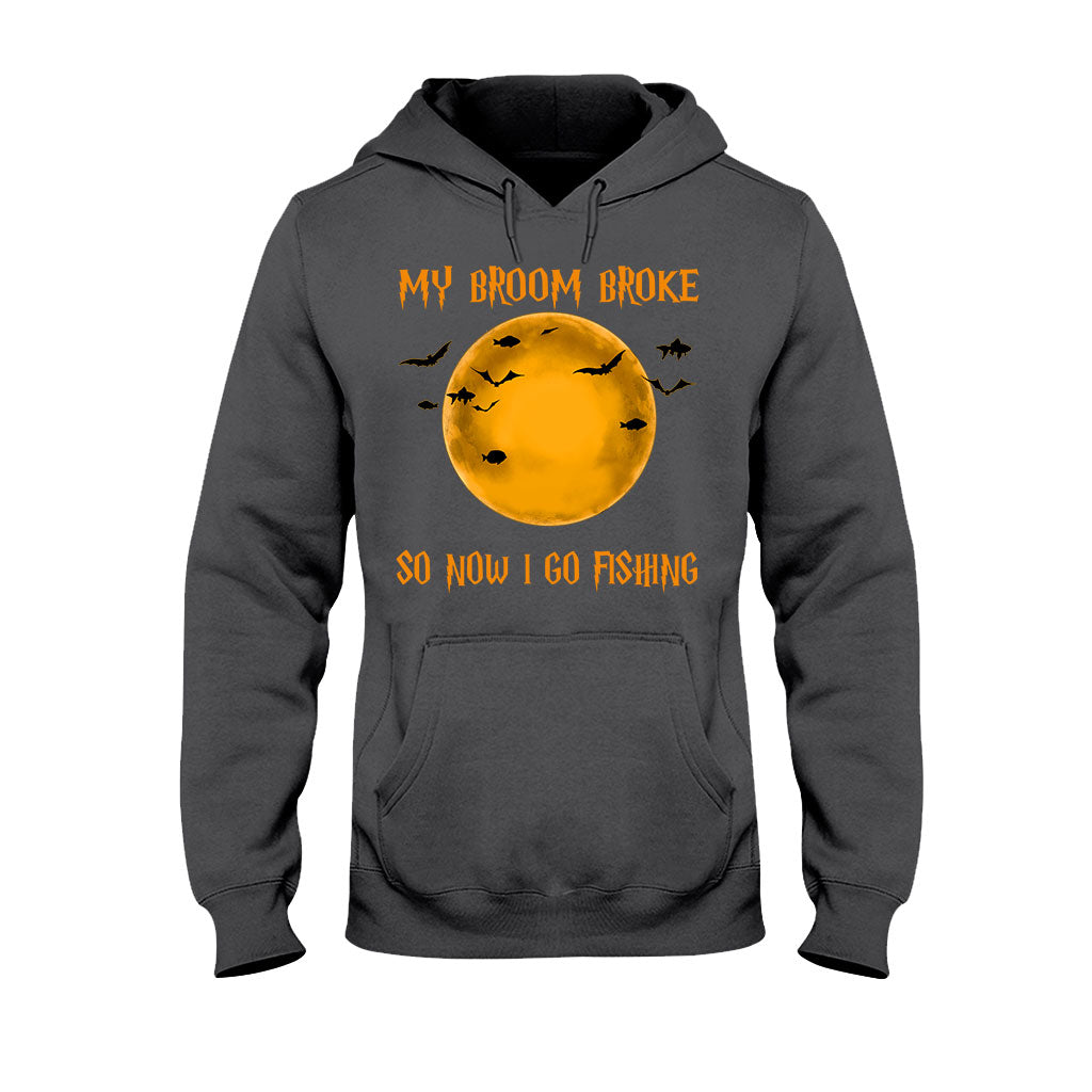 My Broom Broke I Go Fishing Personalized T-shirt And Hoodie
