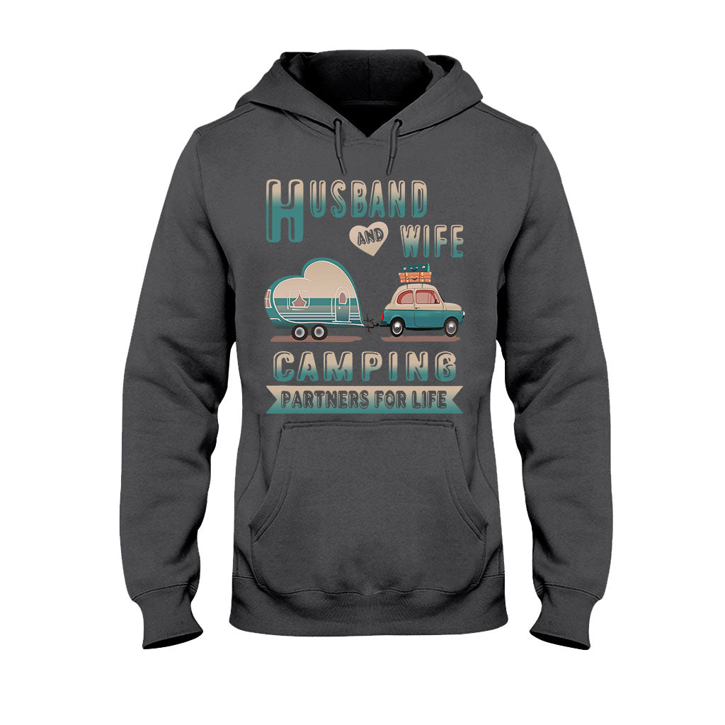 Husband And Wife Camping Partners - T-shirt and Hoodie 112021