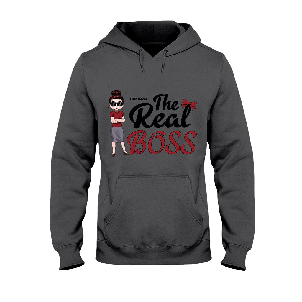 The Boss The Real Boss - Personalized Couple T-shirt and Hoodie