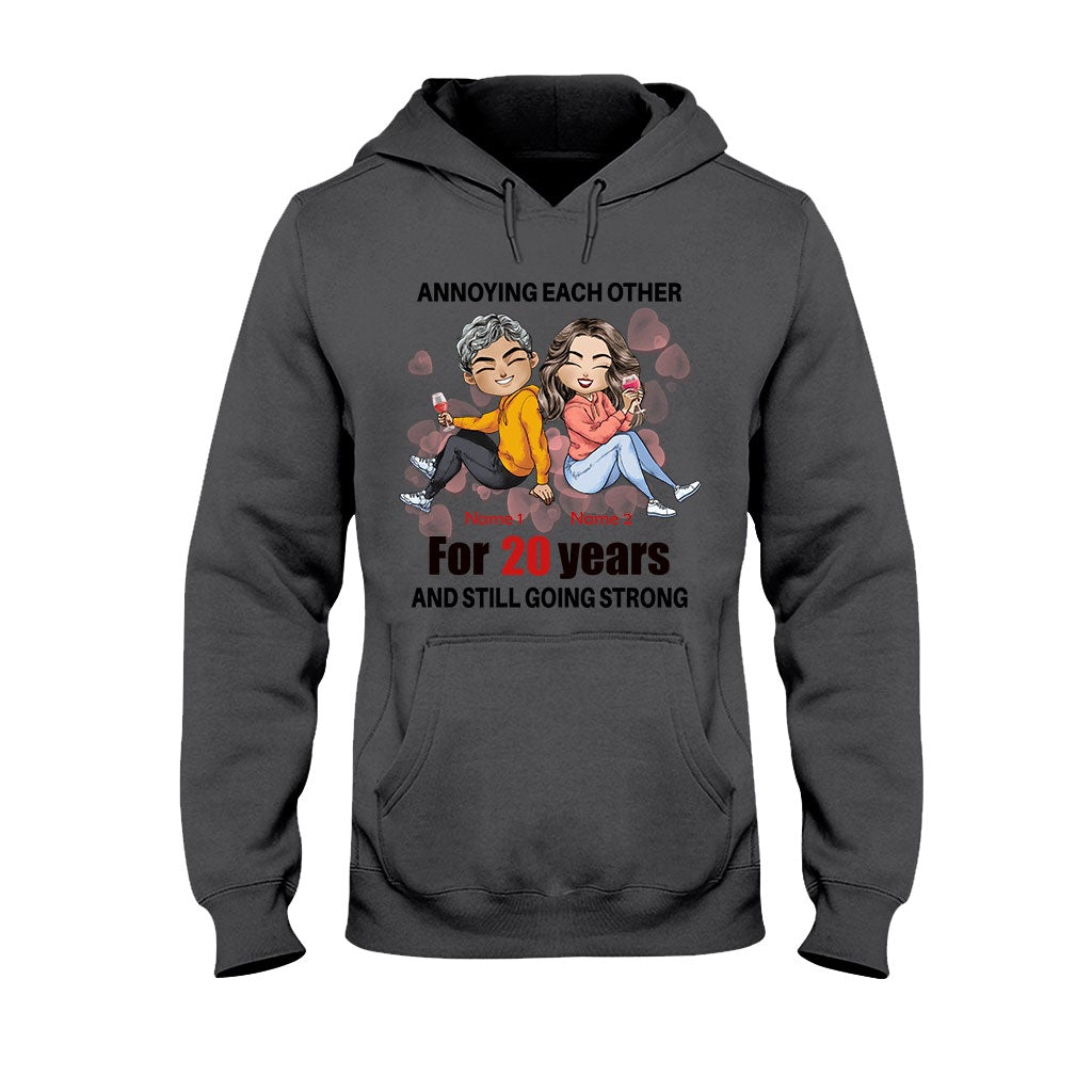Husband And Wife Annoying Each Other - Personalized Couple T-shirt and Hoodie
