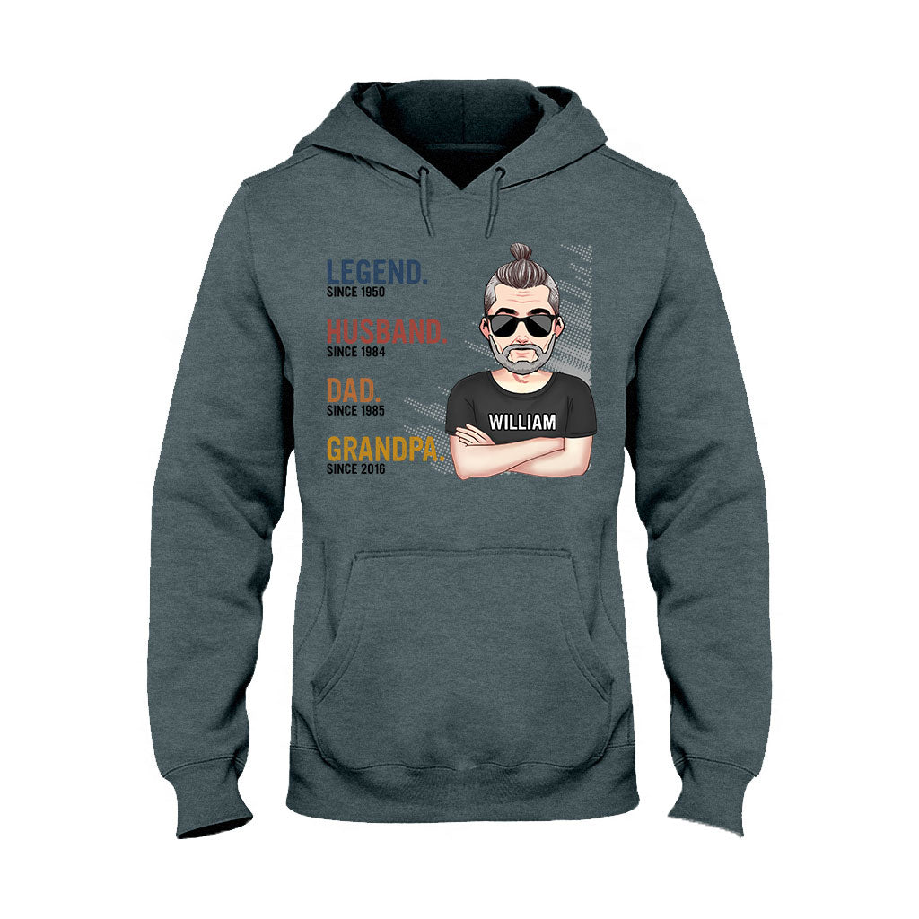 Legend Husband Dad Grandpa - Personalized Father T-shirt and Hoodie