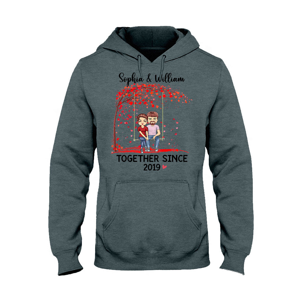 Together Since - Personalized Couple T-shirt and Hoodie
