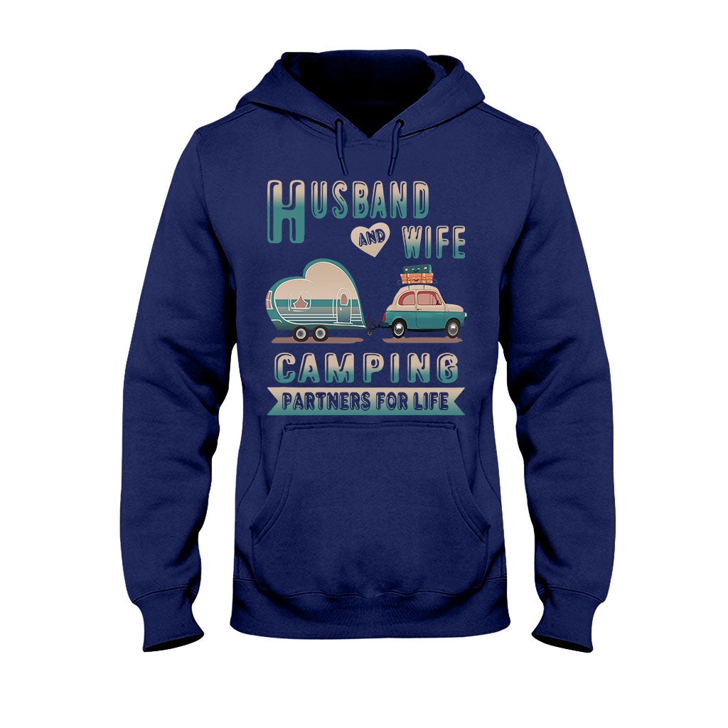 Husband And Wife Camping Partners - T-shirt and Hoodie 112021