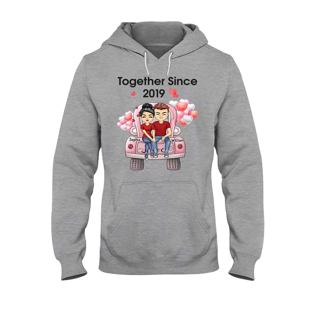 Together Since - Personalized Couple T-shirt and Hoodie