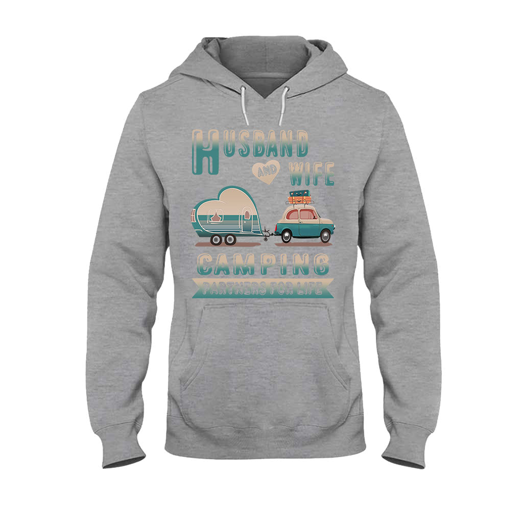 Husband And Wife Camping Partners - T-shirt and Hoodie 112021